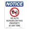 Signmission OSHA Notice, 7" Height, No Auto Repairs On Sign With Symbol, 7" X 5", Portrait OS-NS-D-57-V-14384 - alternate 1